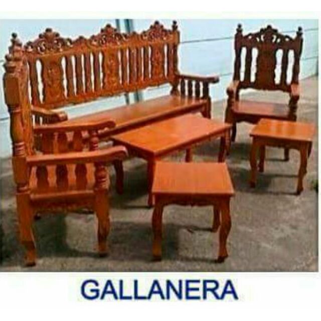 Gallanera Wooden Sala Set Shopee Philippines