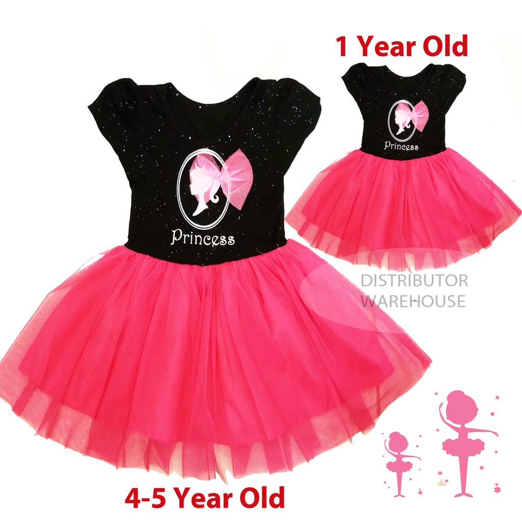 Dress For 1 Or 4 5 Year Old Girl Kid Princess Birthday Dress Shopee Philippines