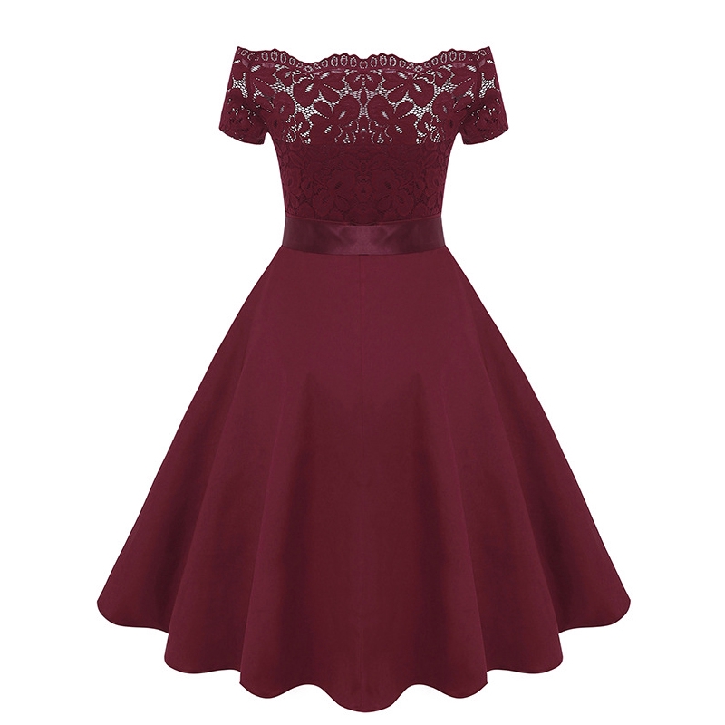 Fashion Long Sleeve Below The Knee Big Size Party Wedding Women Dress Shopee Philippines