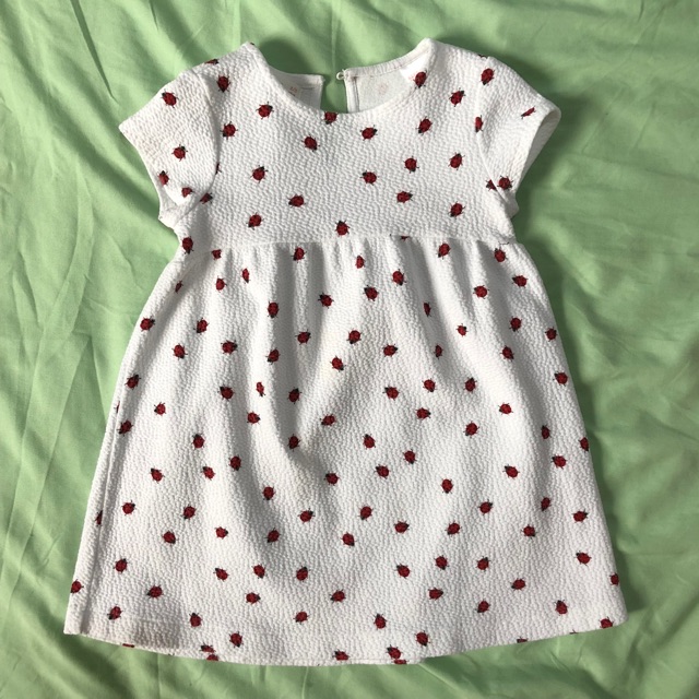 Zara Baby Girl Lady Bug Jacquard Dress Shopee Philippines