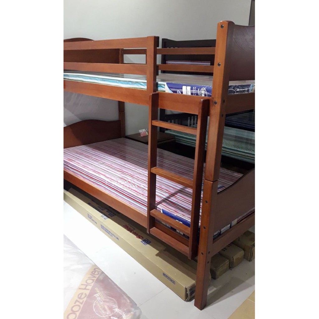 Wood Double Deck Bunk Bed Shopee Philippines