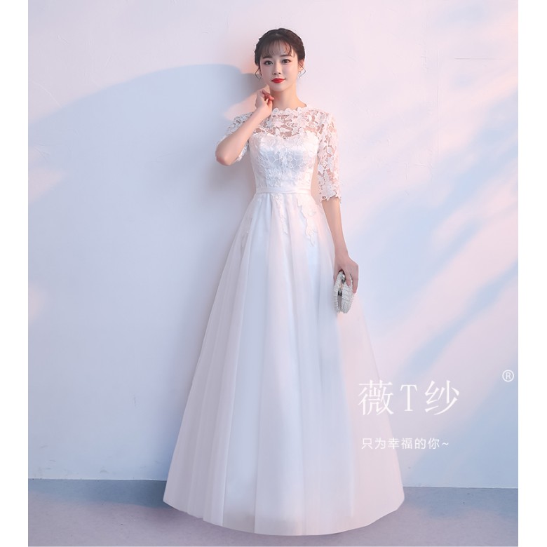 High Waist 2019 New Big Swing Cover Belly Bride Wedding Dress Long Woman S White Dress Shopee Philippines
