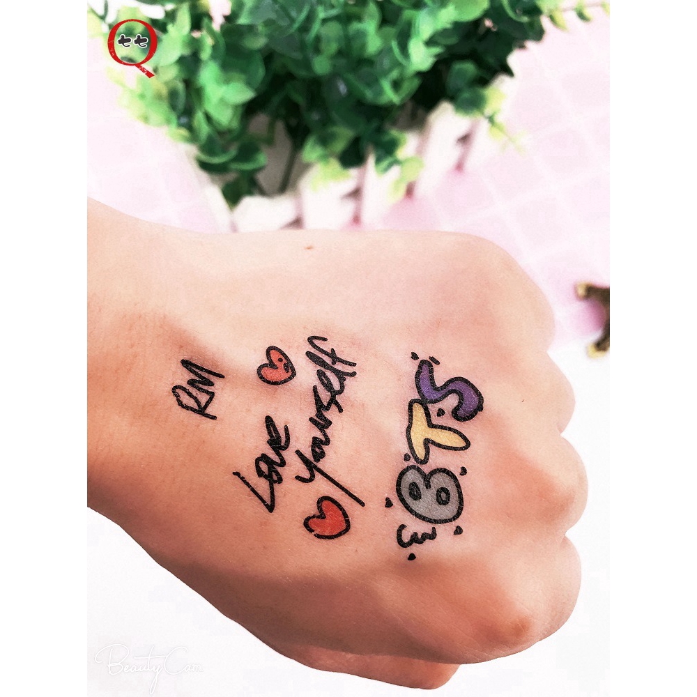 Dia juga tampaknya telah menyelesaikan tato bulletproof baru, . Bts Tattoo Stickers Bulletproof Junior Group Stickers Official Perimeter With Bt21 Peripheral Personality English Cartoon Shopee Philippines