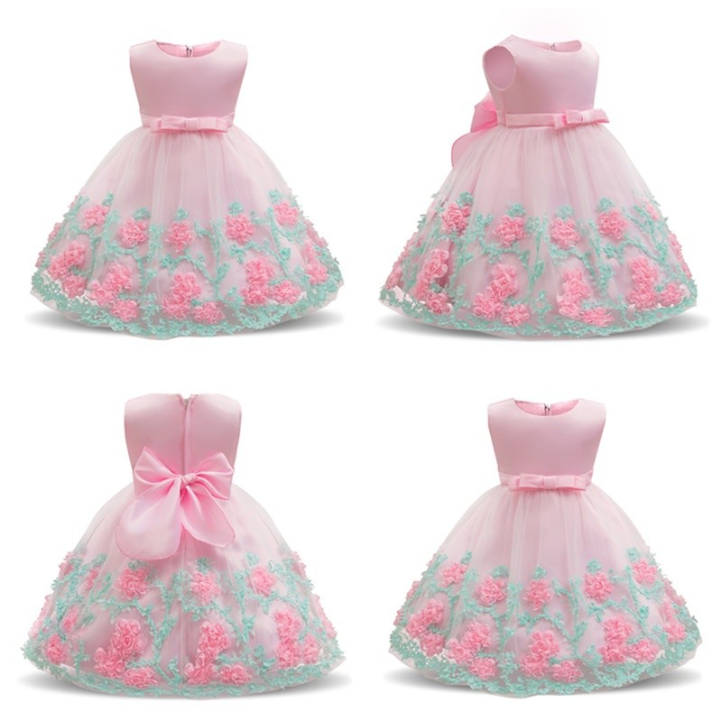 Nnjxd Baby Girl Birthday Flower Wedding Dress Summer Kids Clothes Shopee Philippines