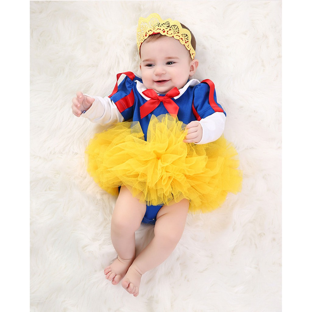 Baby Girl Snow White Costume Princess Birthday Dress Up Party Dress Puff Sleeve Tulle Dresses Shopee Philippines