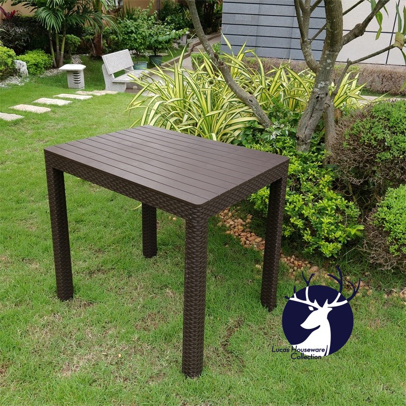 Dining Table Rectangular Rattan Design Table 24x30inch Table Only Shopee Philippines