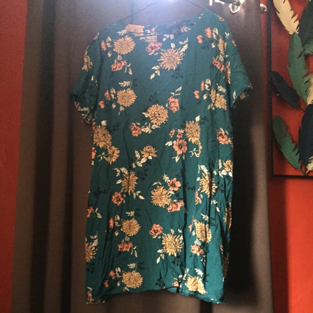 Forever 21 Plus Size Floral Shirt Dress 2xl Shopee Philippines