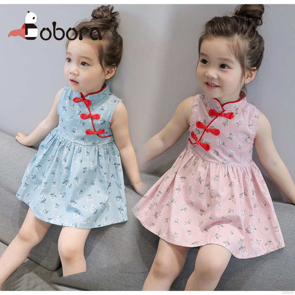 Bobora Cheongsam Dress Kids Chinese New Year Floral Baby Girl Chi Pao Shopee Philippines