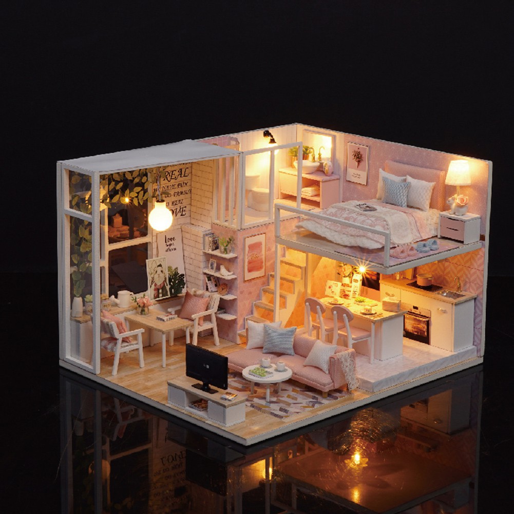 Diy Cottage Hut Small House Doll House Wooden Manual Assembly Shopee Philippines