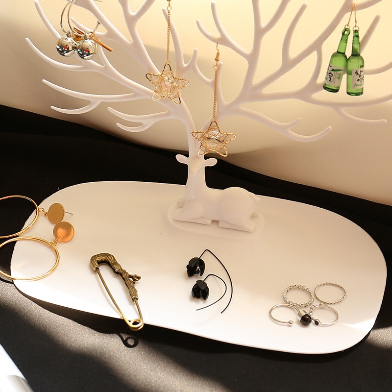 Metal Tree Jewelry Stand Display Rack Earring Necklace Ring Holder Organizer Color Red Copper Intl Lazada Ph