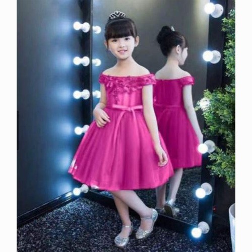 Addison Kids Girls Formal Gown Party Off Shoulder Dress Graduation Birthday Princess Lace Dress Shopee Philippines