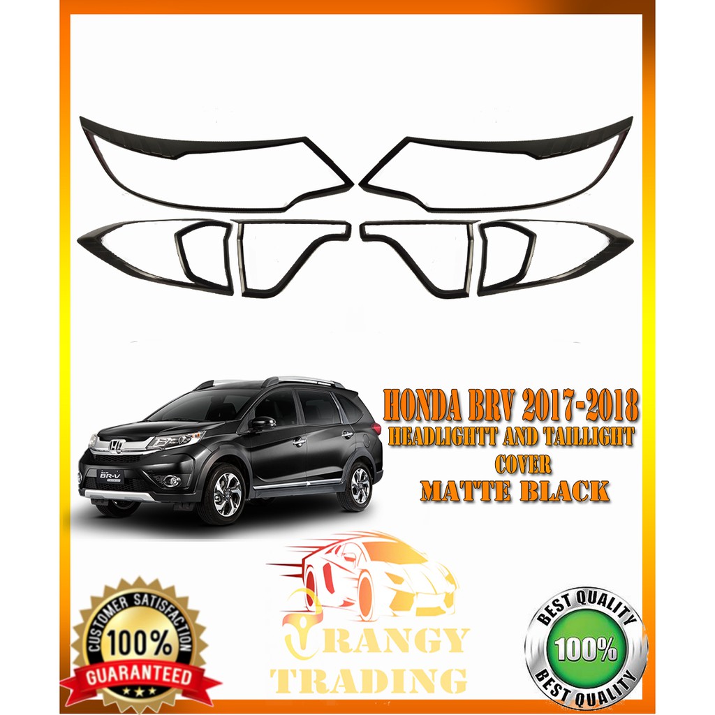 Honda brv 2017-2018 headlight and taillight cover matte black (car