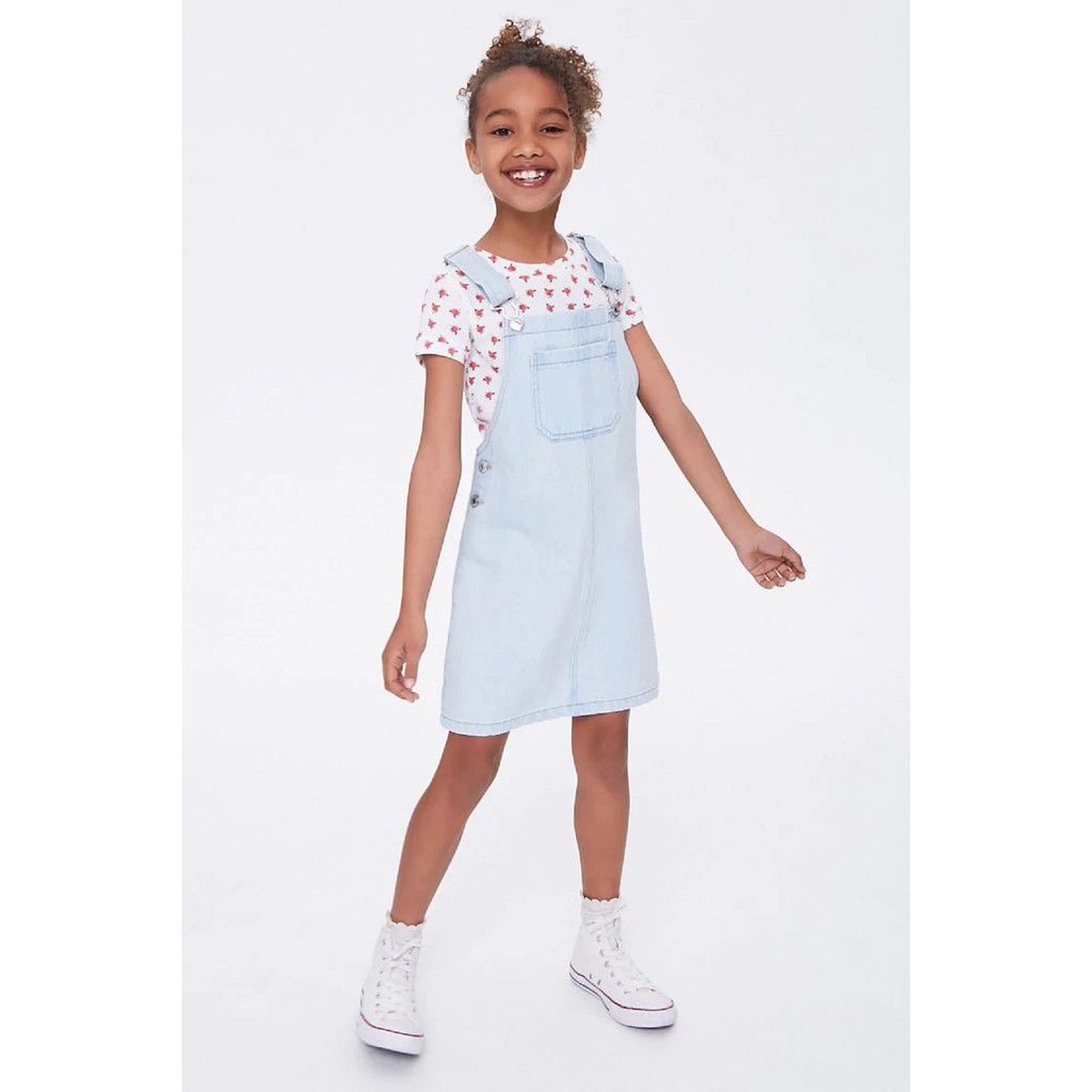 Forever 21 Girl S Denim Overall Dress Shopee Philippines