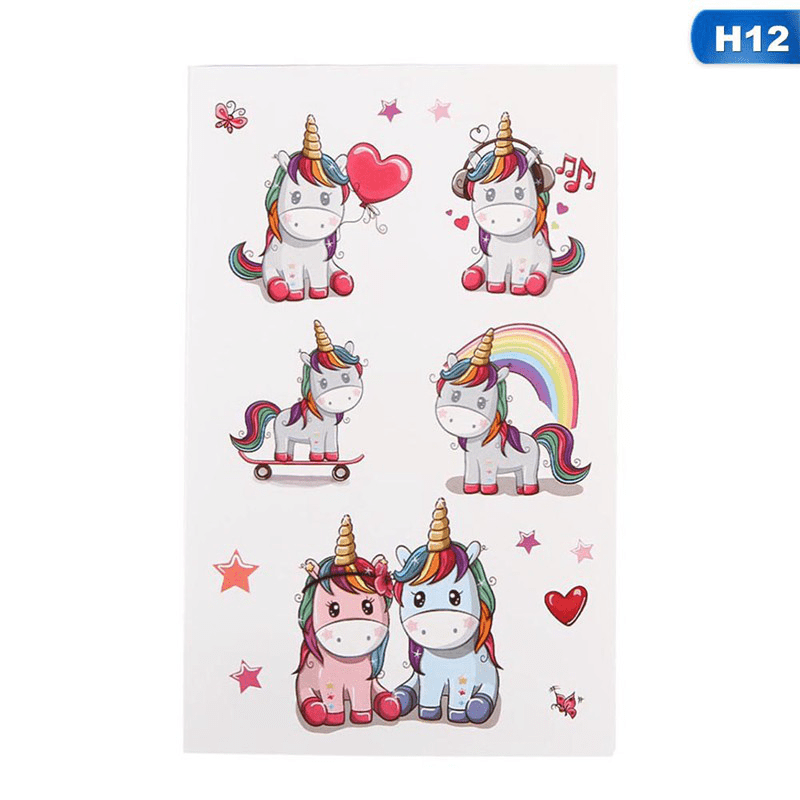 Unicorn Cartoon Tattoo For Kid Cute Fake Taty Children Tatouage Temporaire Body Art Waterproof Temporary Tattoo Sticker | Shopee Singapore 800_x_800_jpg