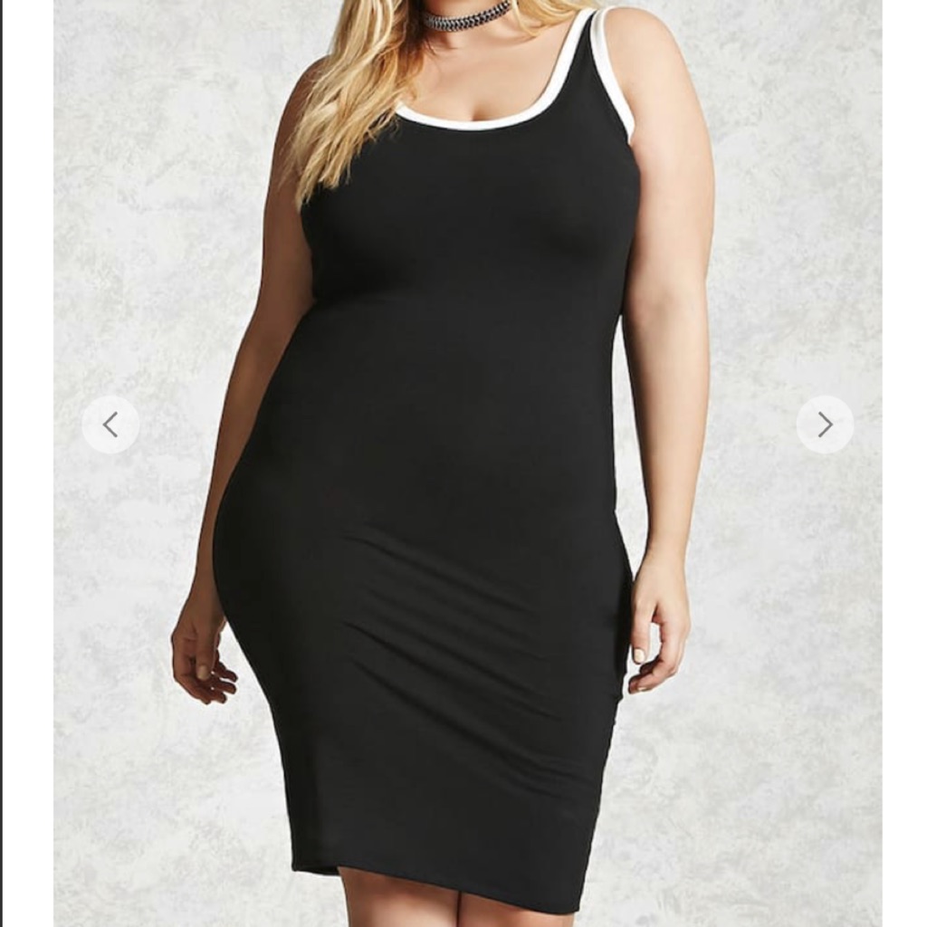 Forever 21 Plus Size Bodycon Tank Dress Shopee Singapore