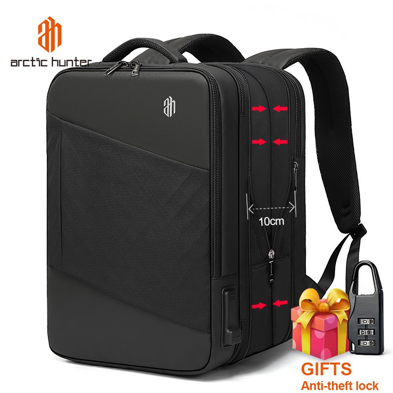 Arctic Hunter Expandable Business Travel Luggage Cabin Bag Hand Carry Briefcase 2 In 1 Laptop Backpack Shopee Singapore