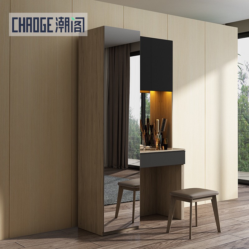 Nordic Full Length Mirror Storage Dressing Table Small Apartment With Lighted Makeup Mirror Small Wardrobe Modern Simple Shopee Singapore