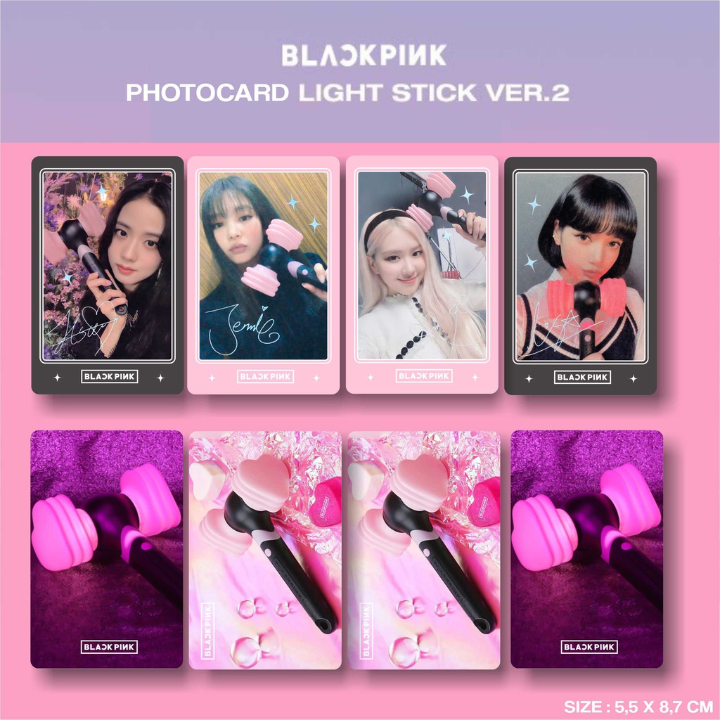 5 5cm x 8 7cm glossy photo paper blackpink lightstick ver 2 photocards for fans collection shopee singapore