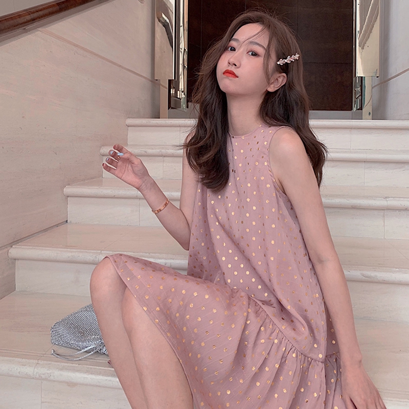 L 4 Xl Plus Size Dress Sleeveless Dress Girls Dress Thin Dress Shopee Singapore