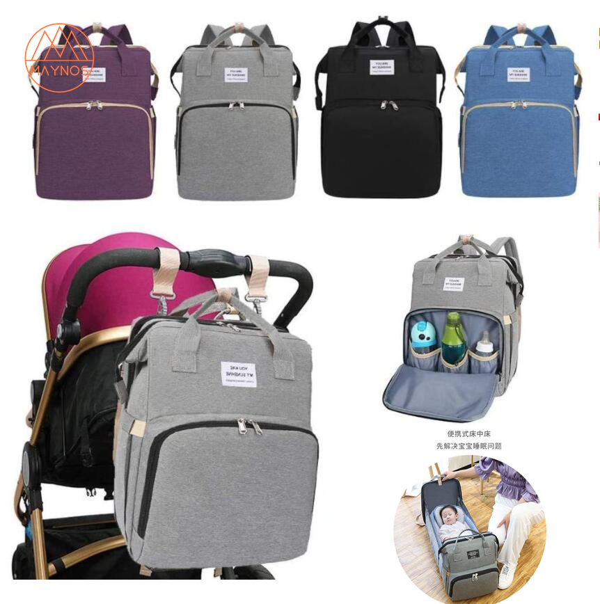 3 In 1 Portable Crib Diaper Bag Backpack Foldable Baby Bed Diaper Changing Station Multi Function Large Capacity Mommy Bag With Mattress For Newborn Baby Toddler Travel Home Shopee Singapore