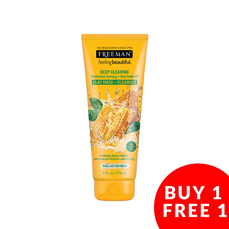 cod masker untuk kulit bruntusan dan berjerawat | masker clay untuk remaja . Adorae B1g1f Freeman Manuka Honey Tea Tree Oil Clay Mask Cleanser 175ml Shopee Singapore