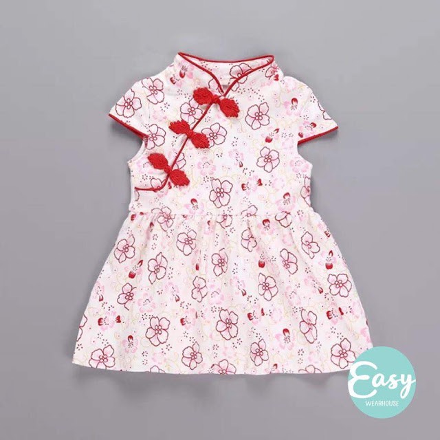 Malaysia Ready Stock Baby Toddlers Girls Traditional Cny Chinese New Year Dres Shopee Singapore