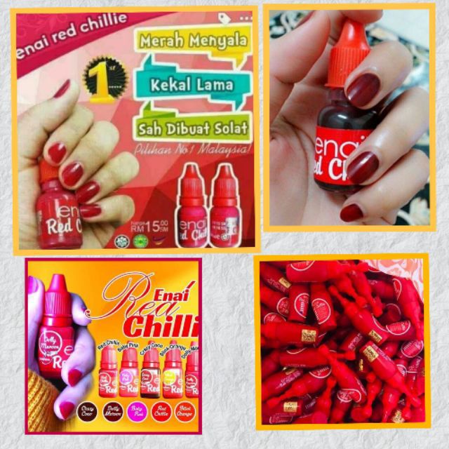 Kat sini ciknuya ada buat tutorial macam mana nak pakai inai red chilli.hat ni ciknuya guna code redchili.elok sangat2 inai . Enai Red Chili 100 Original Inai Kuku Henna Shopee Singapore