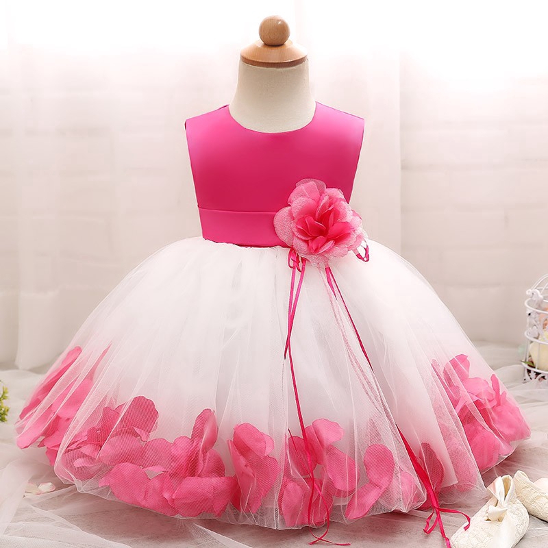 Fairy Petals Baby Girl 1st Birthday Party Dress Tutu Newborn Girls Kids Clothes Shopee Singapore
