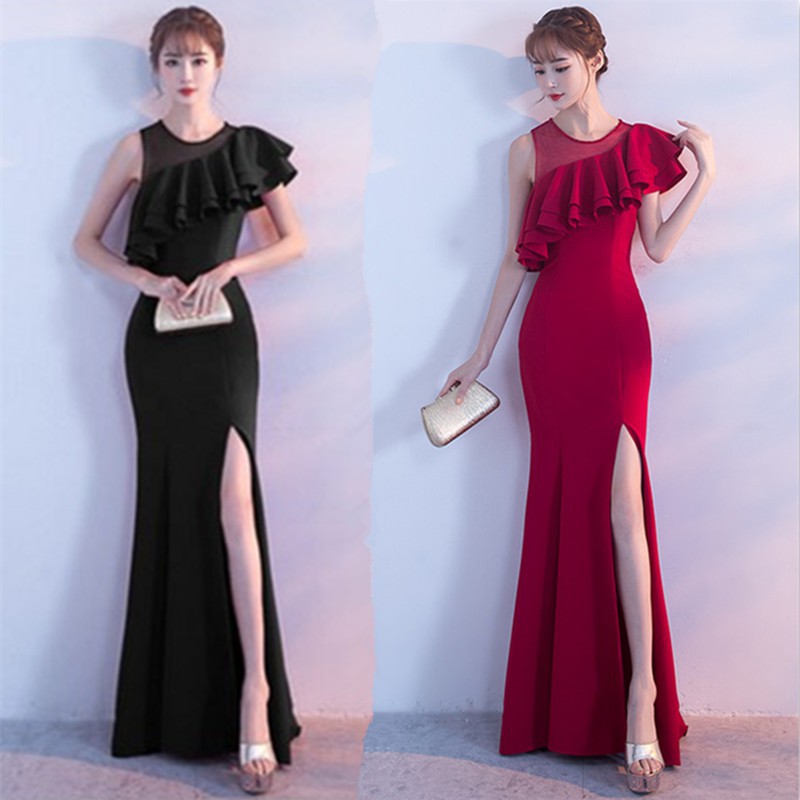Women Elegant Dinner Evening Gowns Party Dress Prom Night Cocktail Maxi Dresses Shopee Singapore