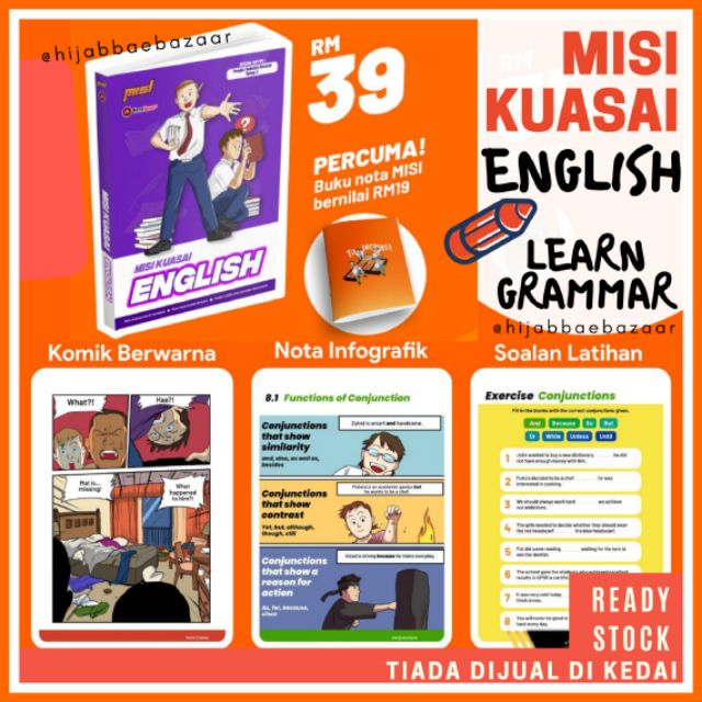 Yaitu coordinate conjunctions (konjungsi setara) dan subordinate . English Brushai Misi Book 100 Comics And Infographics Free Exclusive Notes Shopee Singapore