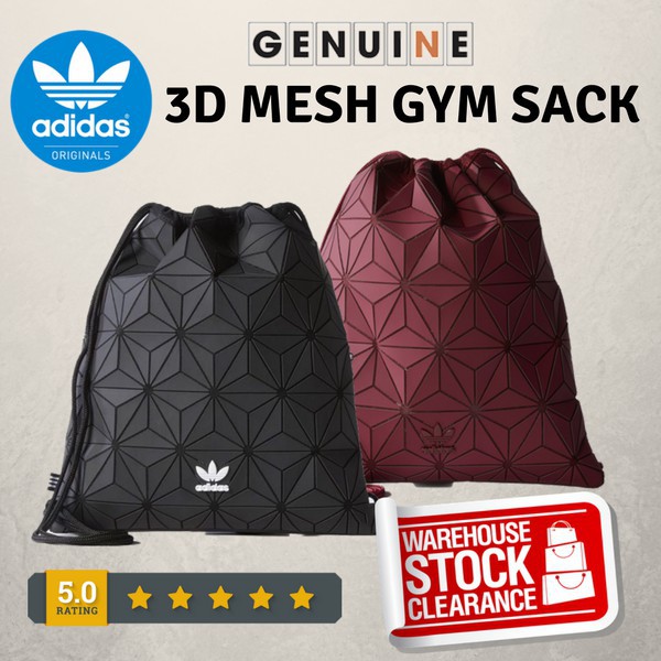 Adidas Originals 3d Mesh Gym Sack Bag Genuine Product Guarantee Shopee Singapore