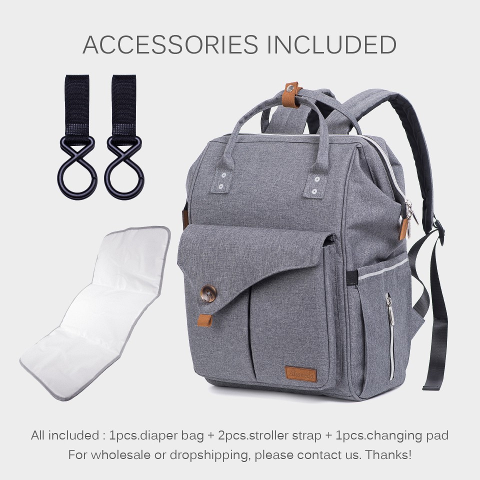 Sw Diaper Bag Backpack Nappy Baby Bag With Stroller Straps For Baby Care Shopee Singapore