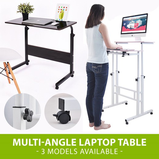 Movable computer laptop table