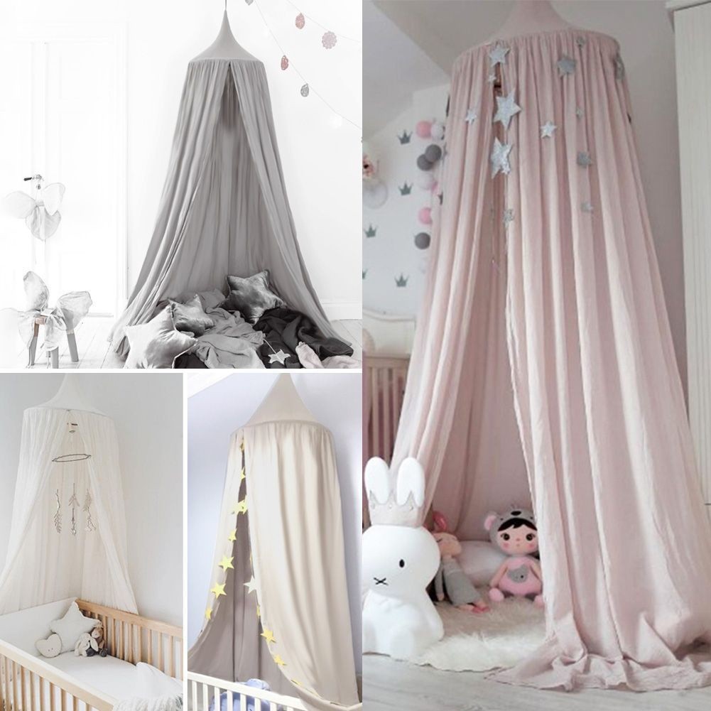 250*60cm, please kindly check your bed size with this size to confirm if it's suitable. Kid Bed Canopy Baby Cotton Mosquito Net Kids Babyroom ...