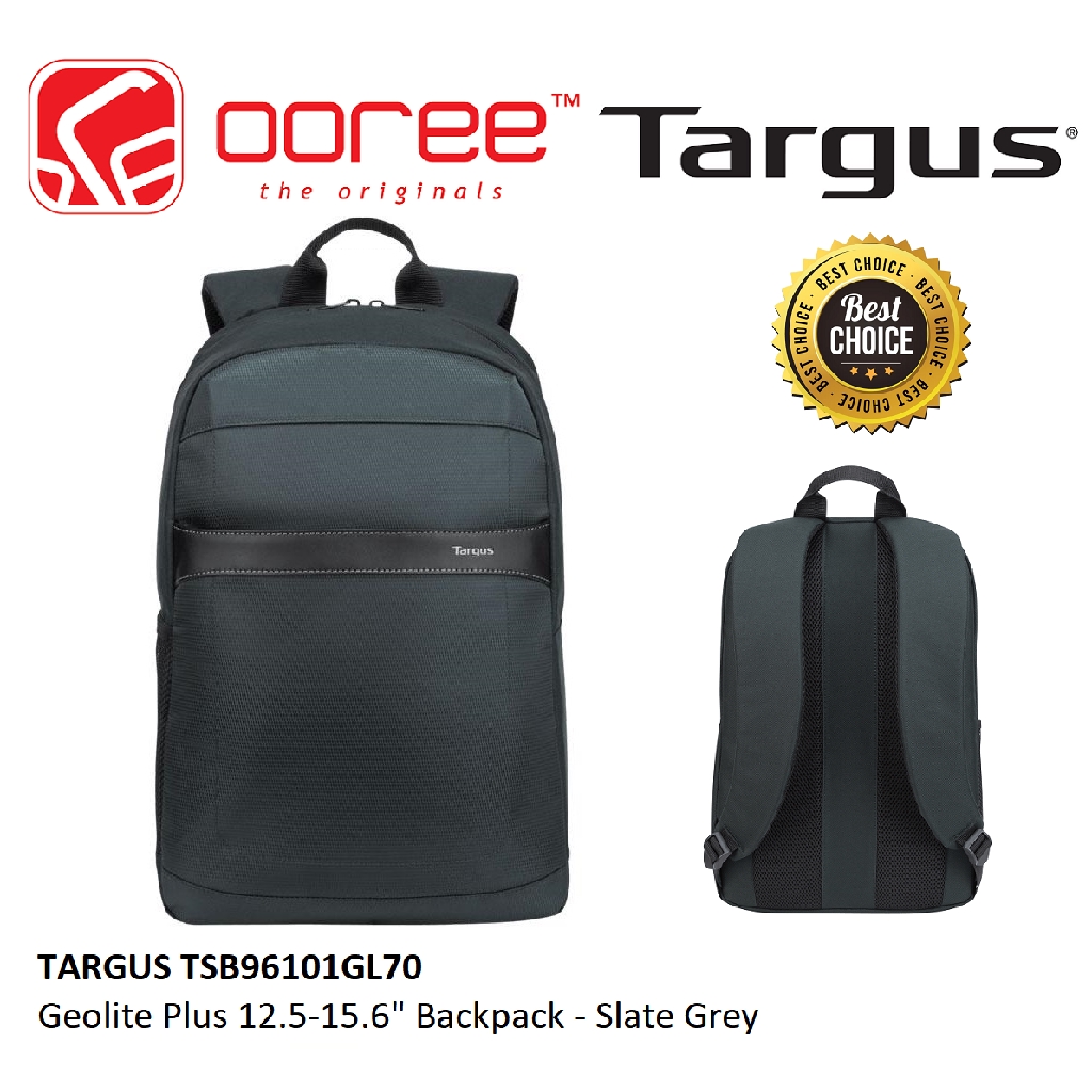 Targus Tsb96101gl70 Geolite Plus Notebook Backpack School Backpack Laptop Backpack Bag Water Resistant Slate Grey Shopee Singapore