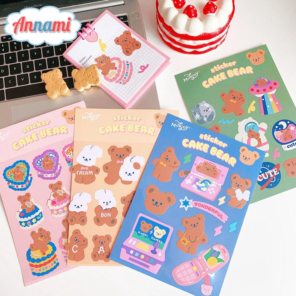 annami stickers ins korean bear cake diy laptop journal phone decor