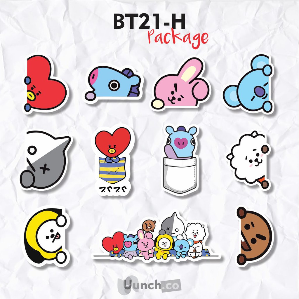 kpop bts bt21 h laptop sticker for hp tumblr shopee singapore