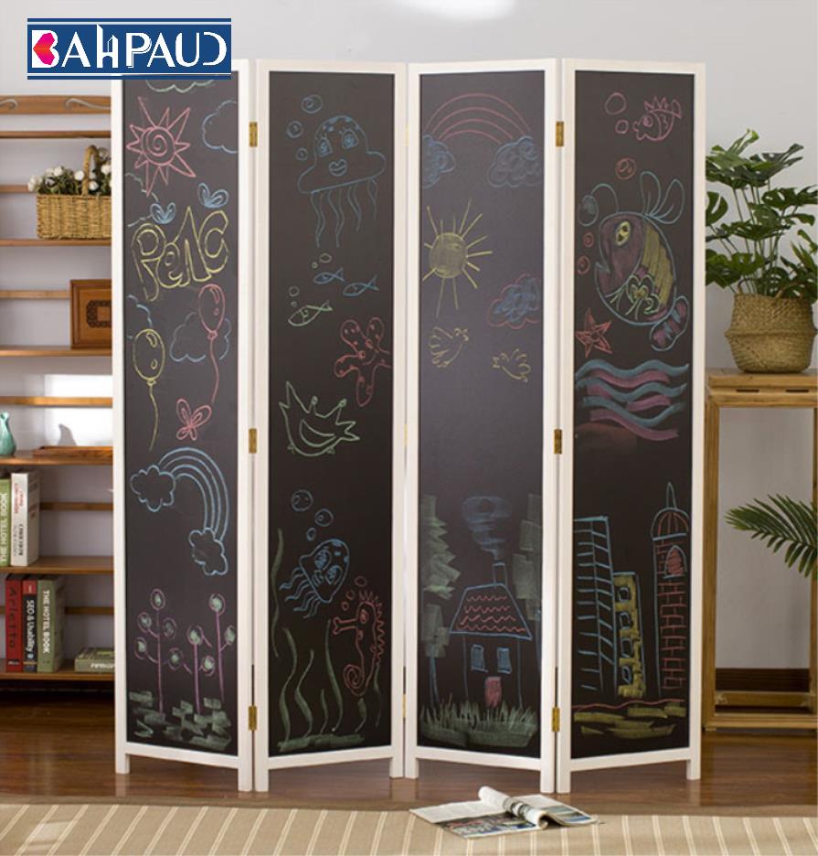 4pcs Room Divider Screen Partition Blackboard Porch Folding Mobile Living Room Simple Modern Solid Wood Small Apartment Can Write Graffiti 180x40cm Shopee Singapore
