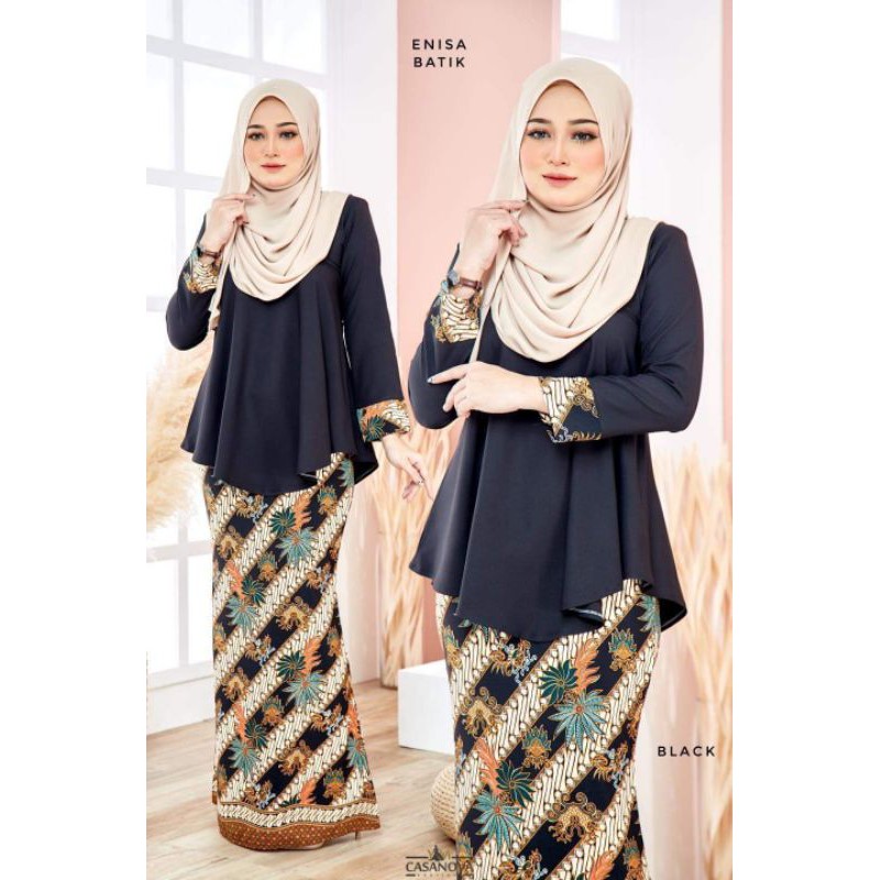 Long span skirt with sided waist band. Baby Doll Peplum Cotton Raya Shopee Singapore