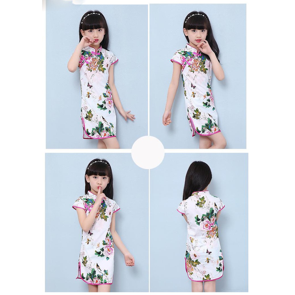 Chinese New Year Cny Cheongsam Qipao Lunar Dress Girls Kids Toddler M12 Shopee Singapore