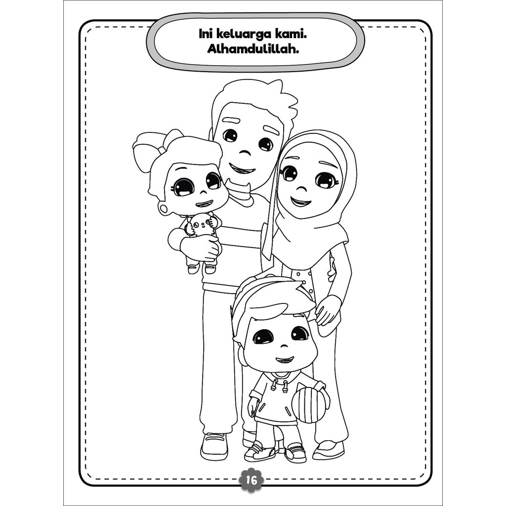 Mari mewarna gambar upin dan ipin 1 coloring books alphabet worksheets . Omar Hana Coloring Book Ar Shopee Singapore