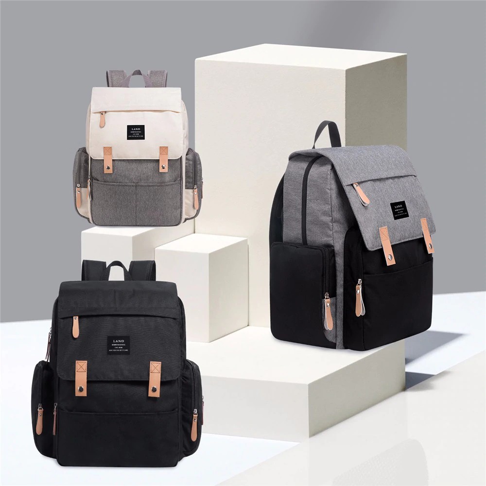 Land Mummy Bag Nylon Mother Bag Stroller Travel Large Nursing Bag Waterproof Backpack Outdoor Twins Baby Diaper Bag Shopee Singapore