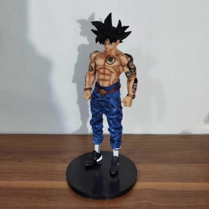 Anime Dragon Ball Z Tattoo Son Goku Pvc Action Figure Super Saiyan Son Goku Model Toy Shopee Singapore