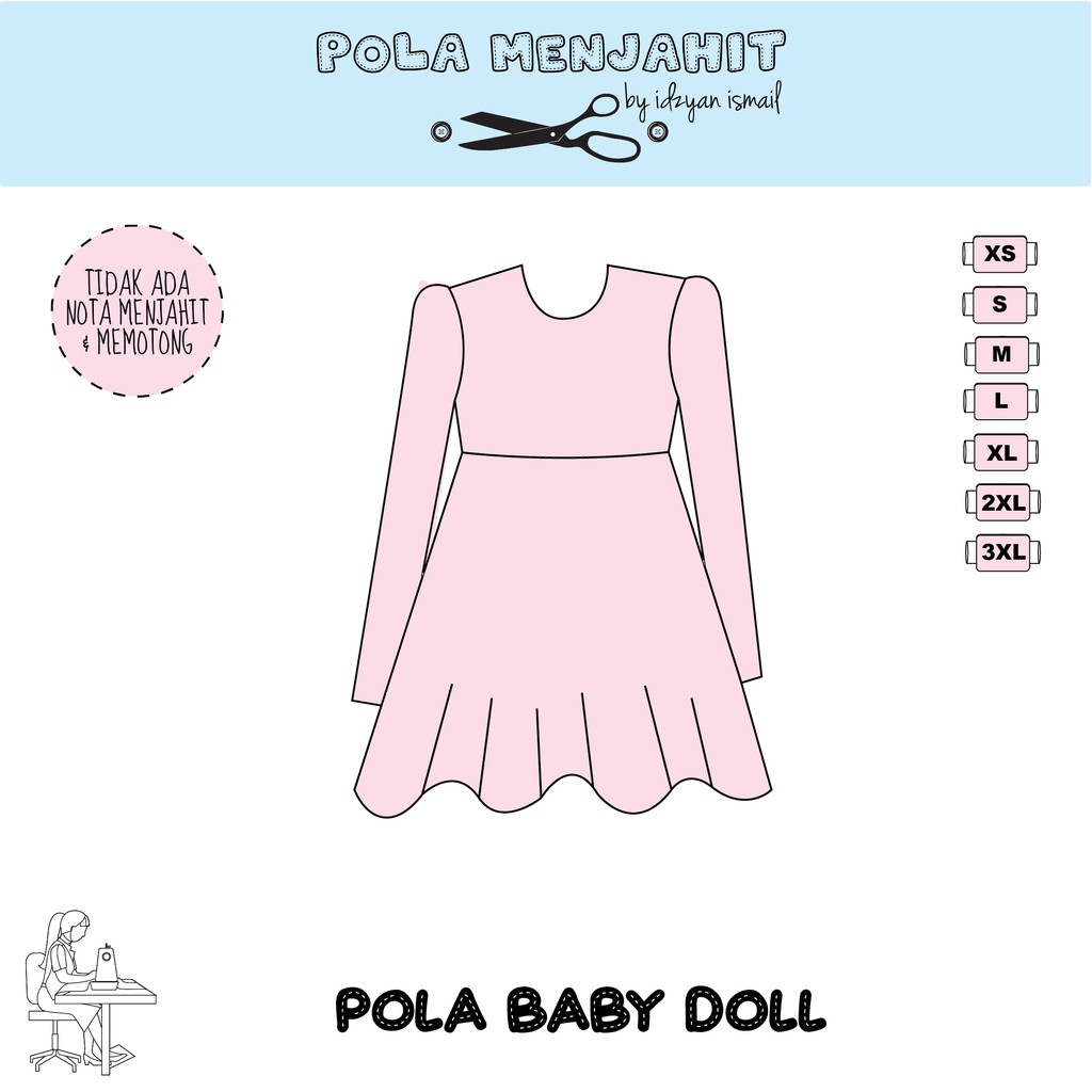 Aritu awie tunjuk baju baby doll yg ni cara buat semua sama.pola.sama. Pola Baju Baby Doll Damarictzx