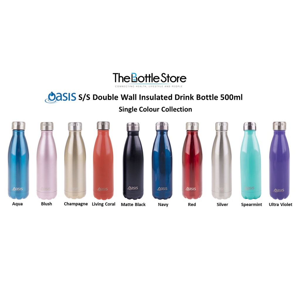 Oasis® 500ml stainless steel insulated drink bottles