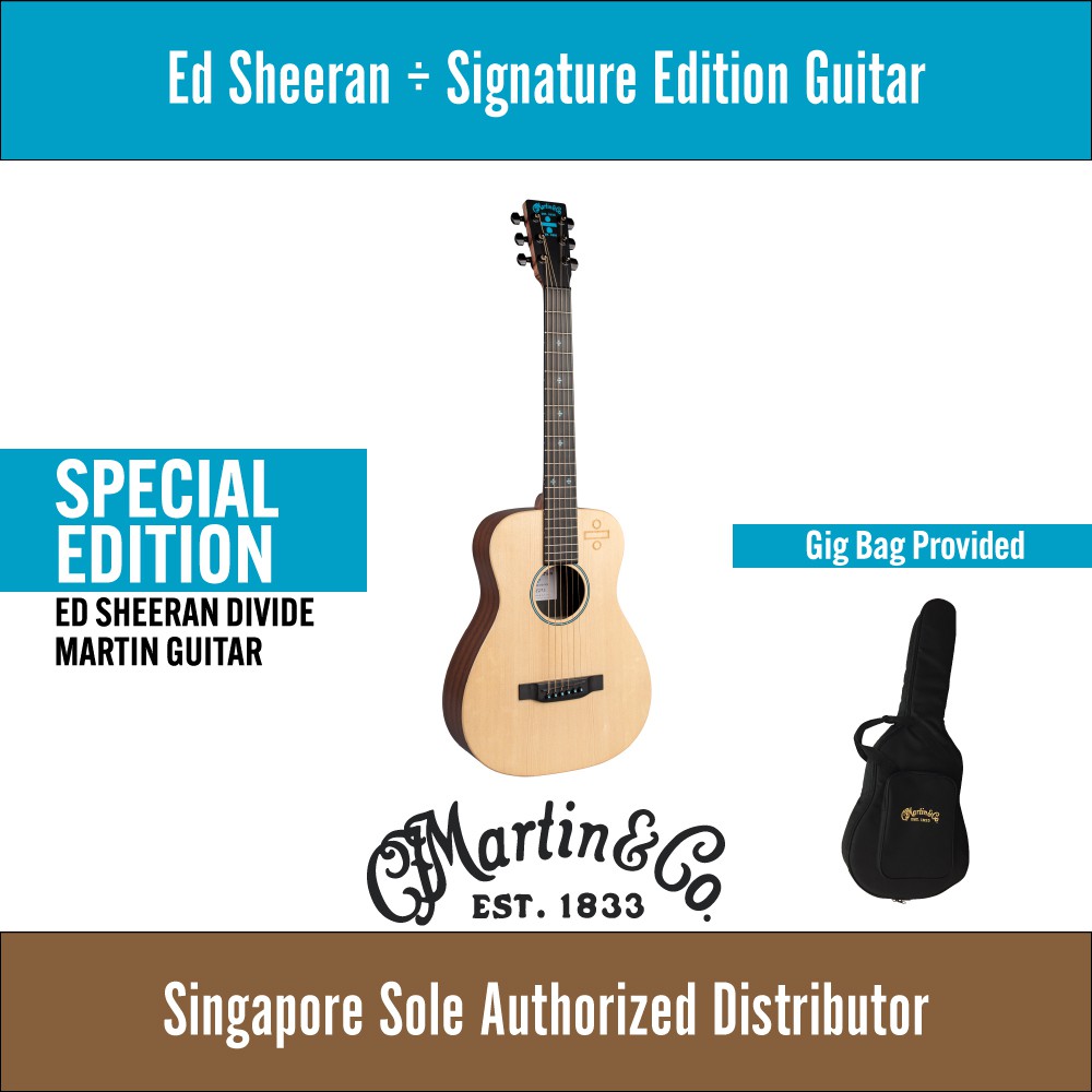 Hi, selling a rare first edition martin lx1e + ed sheeran . Martin Ed Sheeran Signature Edition Divide Guitar With Electronics And Gig Bag Shopee Singapore