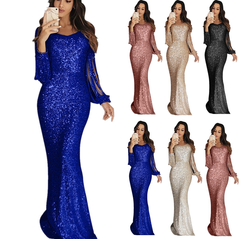 Plus Size S Xxl Dress Jubah Dinner Murah Lace Tassel Tunang Nikah Muslimah Shopee Singapore