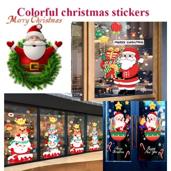 Are you searching for christmas 2022 png images or vector? 2022 Christmas Decor Static Sticker Santa Elk Window Glass Wall Snowflake Decals Home New Year Murals Decorations Remova Shopee Singapore