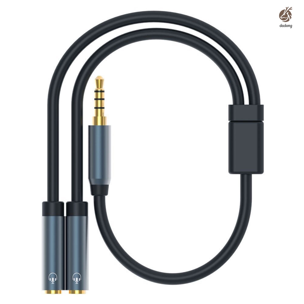 3.5mm audio cable headset male to dual female headphone mic splitter