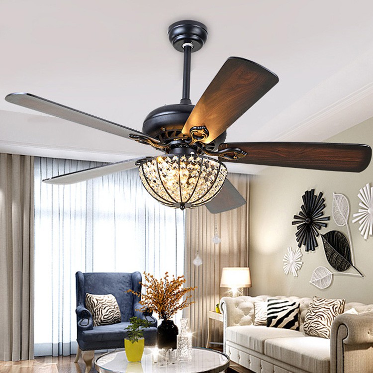 Modern Ceiling Fans Led Light With 5 Wood Blades Fan For Living Room Dining Room Shopee Singapore